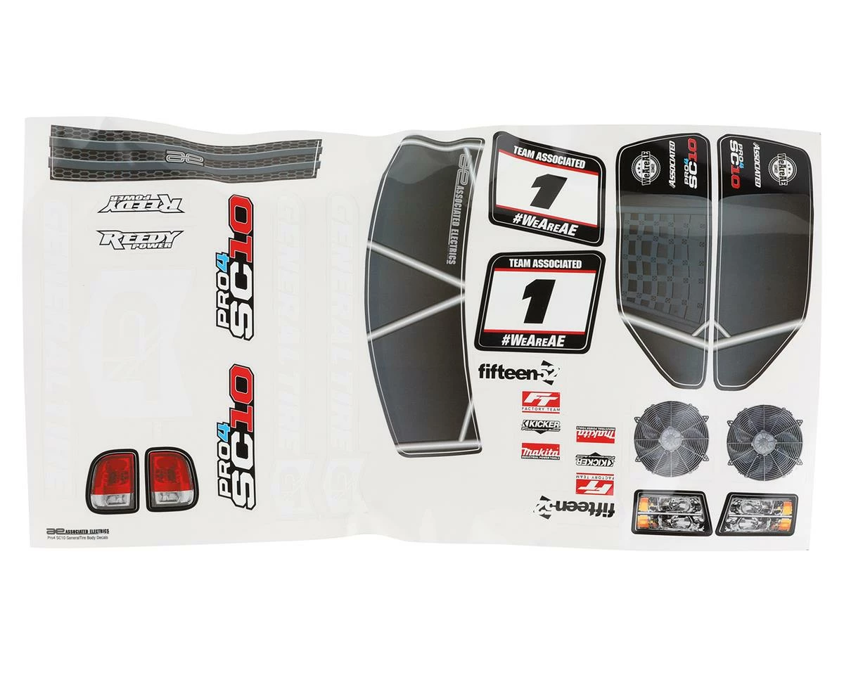 Team Associated Pro4 SC10 General Tire Contender Pre-Painted Body (Red/Black) 2 Team Associated Pro4 SC10 General Tire Contender Pre-Painted Body (Red/Black) - Image 2