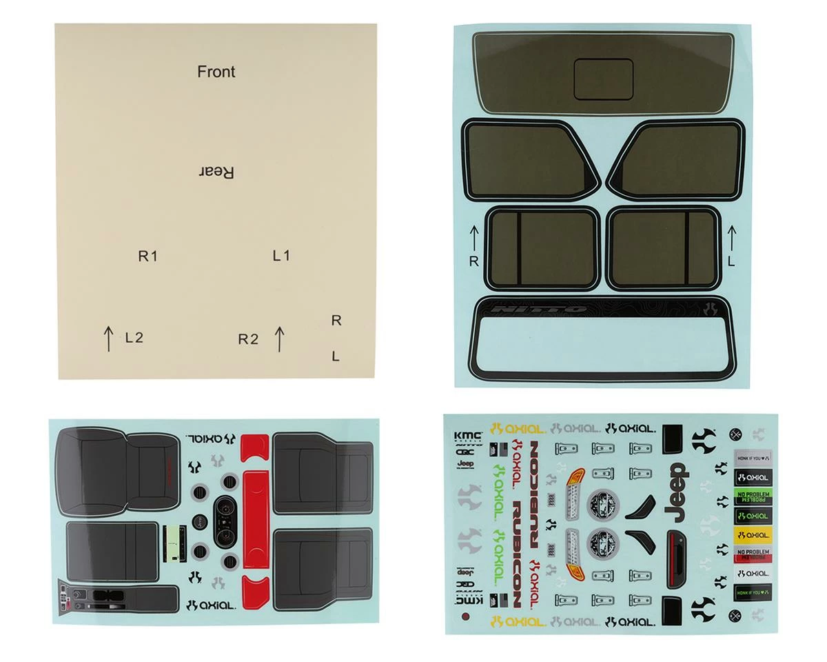Axial Jeep JT Gladiator Body Set (Clear) 2 Axial Jeep JT Gladiator Body Set (Clear) - Image 2