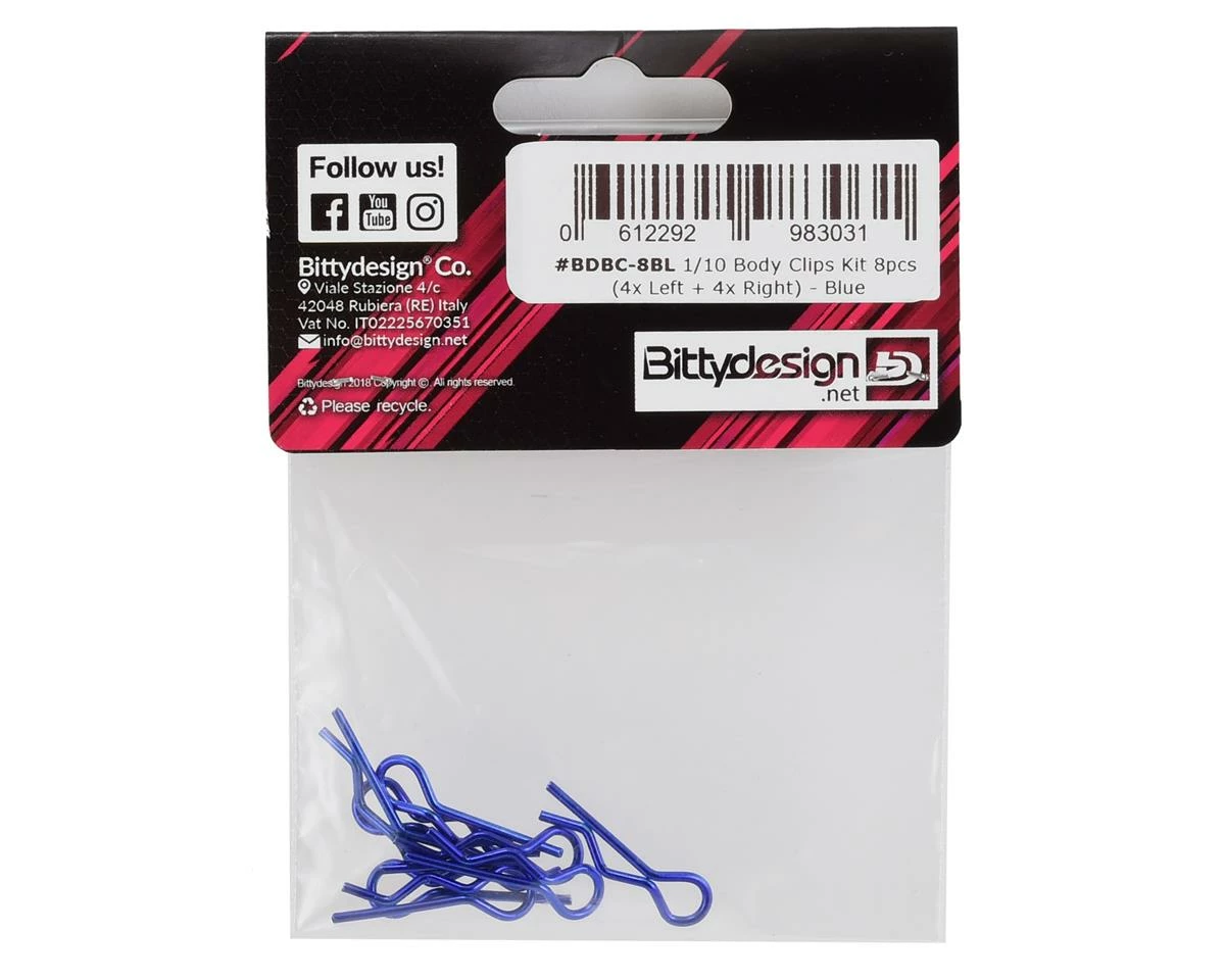Bittydesign 1/10 Body Clips (Blue) 2 Bittydesign 1/10 Body Clips (Blue) - Image 2