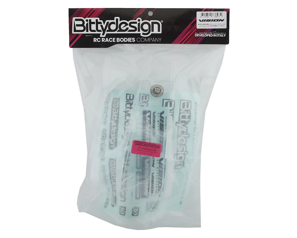 Bittydesign Vision Pre-Cut RC8B3.2 1/8 Nitro Buggy Body (Clear) 2 Bittydesign Vision Pre-Cut RC8B3.2 1/8 Nitro Buggy Body (Clear) - Image 2