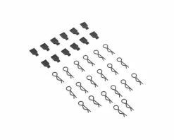 Duratrax 1/10 Body Clips (20) & Rubber Pull Tabs (12)