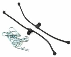 DUBRO Body Klip Retainers W/Body Clips (Black)