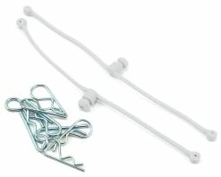 DUBRO Body Klip Retainers W/Body Clips (White)