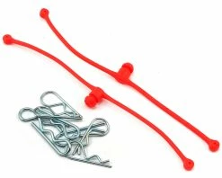 DUBRO Body Klip Retainers W/Body Clips (Red)