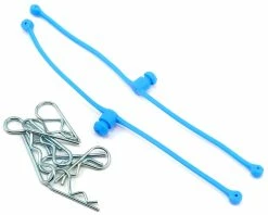 DUBRO Body Klip Retainers W/Body Clips (Blue)