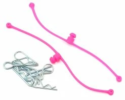 DUBRO Body Klip Retainers W/Body Clips (Pink)