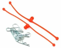 DUBRO Body Klip Retainers W/Body Clips (Orange)