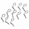 Hot Racing 90 Degree Bend Body Clips (10) (Silver)