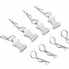Hot Racing 1/10 Aluminum EZ Pulls W/Body Clips (Silver) (4)