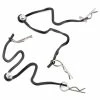 Hot Racing Body Clips W/Fastened Rubber Leash (Silver)