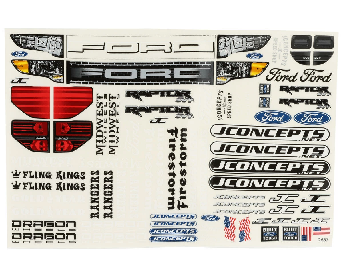 JCONCEPTS 2010 Ford Raptor "BIGFOOT" Summit Racing Scallop Monster Truck Body (Clear) 3 JCONCEPTS 2010 Ford Raptor "BIGFOOT" Summit Racing Scallop Monster Truck Body (Clear) - Image 3