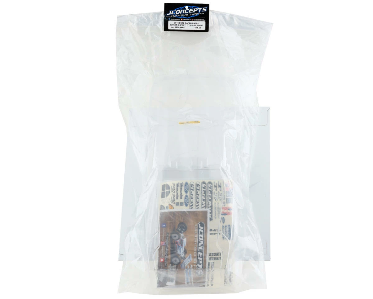 JCONCEPTS 2010 Ford Raptor "BIGFOOT" Summit Racing Scallop Monster Truck Body (Clear) 6 JCONCEPTS 2010 Ford Raptor "BIGFOOT" Summit Racing Scallop Monster Truck Body (Clear) - Image 6