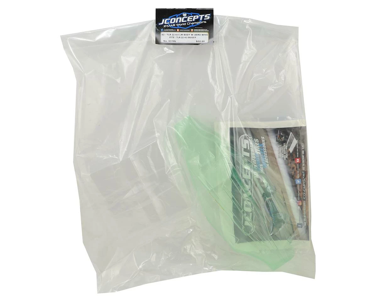 JCONCEPTS TLR 22 4.0 "S2" Buggy Body W/Aero Wing (Clear) (Light Weight) 2 JCONCEPTS TLR 22 4.0 "S2" Buggy Body W/Aero Wing (Clear) (Light Weight) - Image 2