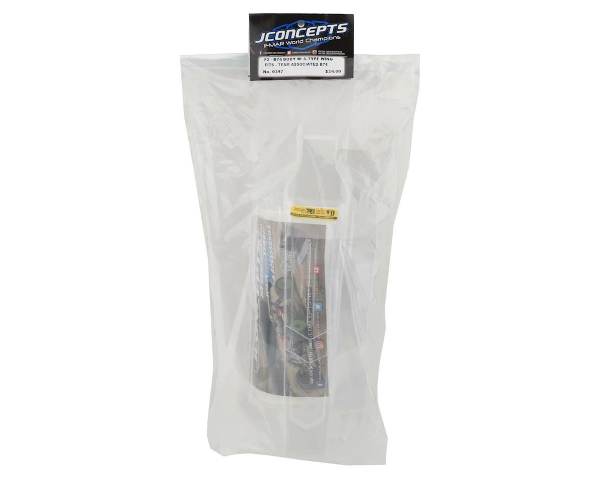 JCONCEPTS RC10 B74 "F2" Body W/S-Type Wing (Clear) 2 JCONCEPTS RC10 B74 "F2" Body W/S-Type Wing (Clear) - Image 2