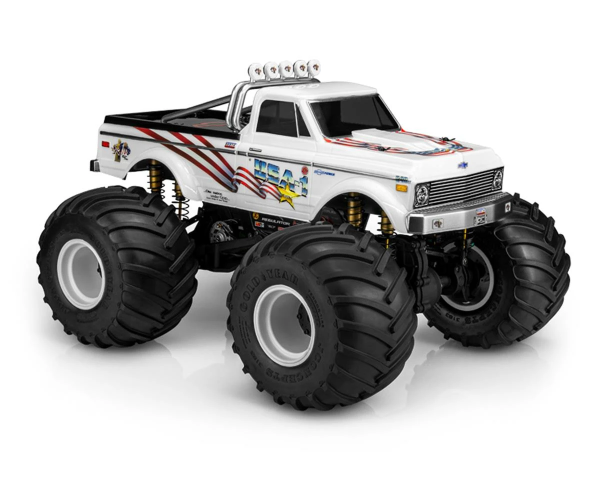 JCONCEPTS 1970 Chevy K10 USA-1 Edition Monster Truck Body (Clear) 1 JCONCEPTS 1970 Chevy K10 USA-1 Edition Monster Truck Body (Clear)
