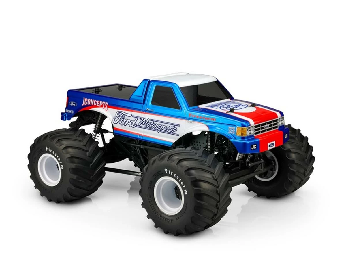 JCONCEPTS 1989 Ford F-250 W/Racerback Monster Truck Body (Clear) 1 JCONCEPTS 1989 Ford F-250 W/Racerback Monster Truck Body (Clear)