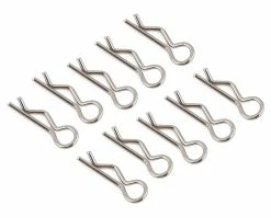 JCONCEPTS Compact Angled Body Clips (10) (Silver)