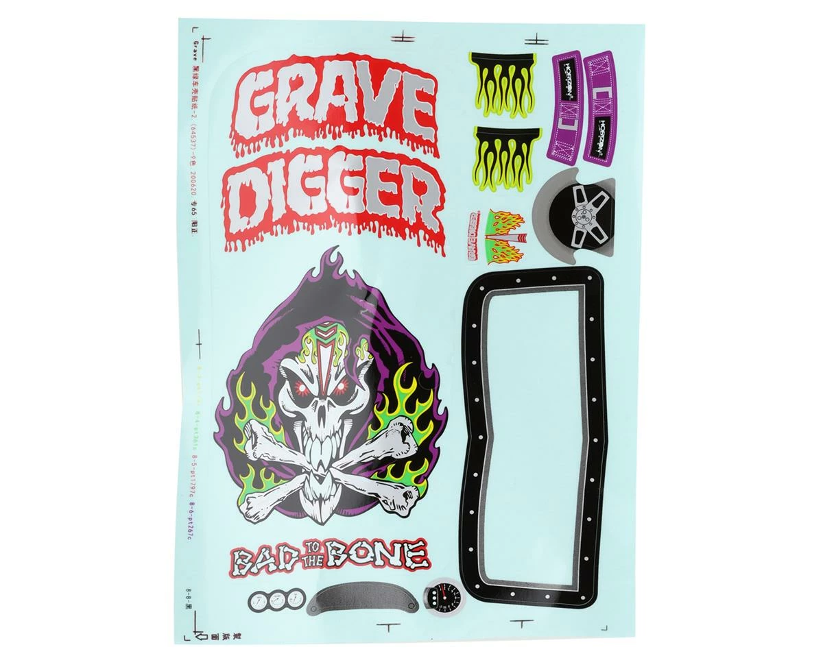 LOSI LMT Grave Digger Pre-Cut Monster Truck Body Set (Clear) 4 LOSI LMT Grave Digger Pre-Cut Monster Truck Body Set (Clear) - Image 4