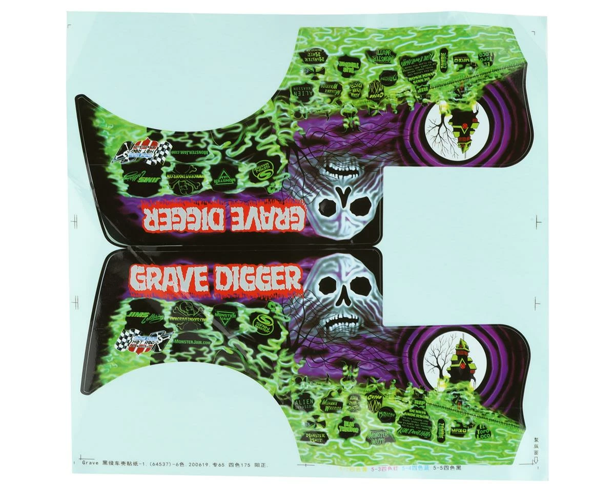 LOSI LMT Grave Digger Pre-Cut Monster Truck Body Set (Clear) 5 LOSI LMT Grave Digger Pre-Cut Monster Truck Body Set (Clear) - Image 5