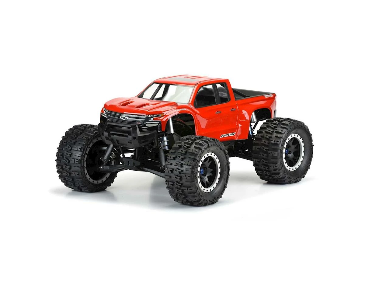 PRO-LINE 2019 Chevy Silverado Z71 Trail Boss Pre-Cut Monster Truck Body (Clear) (X-Maxx) 2 PRO-LINE 2019 Chevy Silverado Z71 Trail Boss Pre-Cut Monster Truck Body (Clear) (X-Maxx) - Image 2