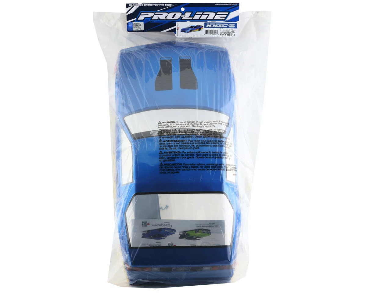 PRO-LINE Losi 22S Drag 1985 Chevy Camaro IROC-Z Pre-Painted Pre-Cut Body Set (Blue) 3 PRO-LINE Losi 22S Drag 1985 Chevy Camaro IROC-Z Pre-Painted Pre-Cut Body Set (Blue) - Image 3