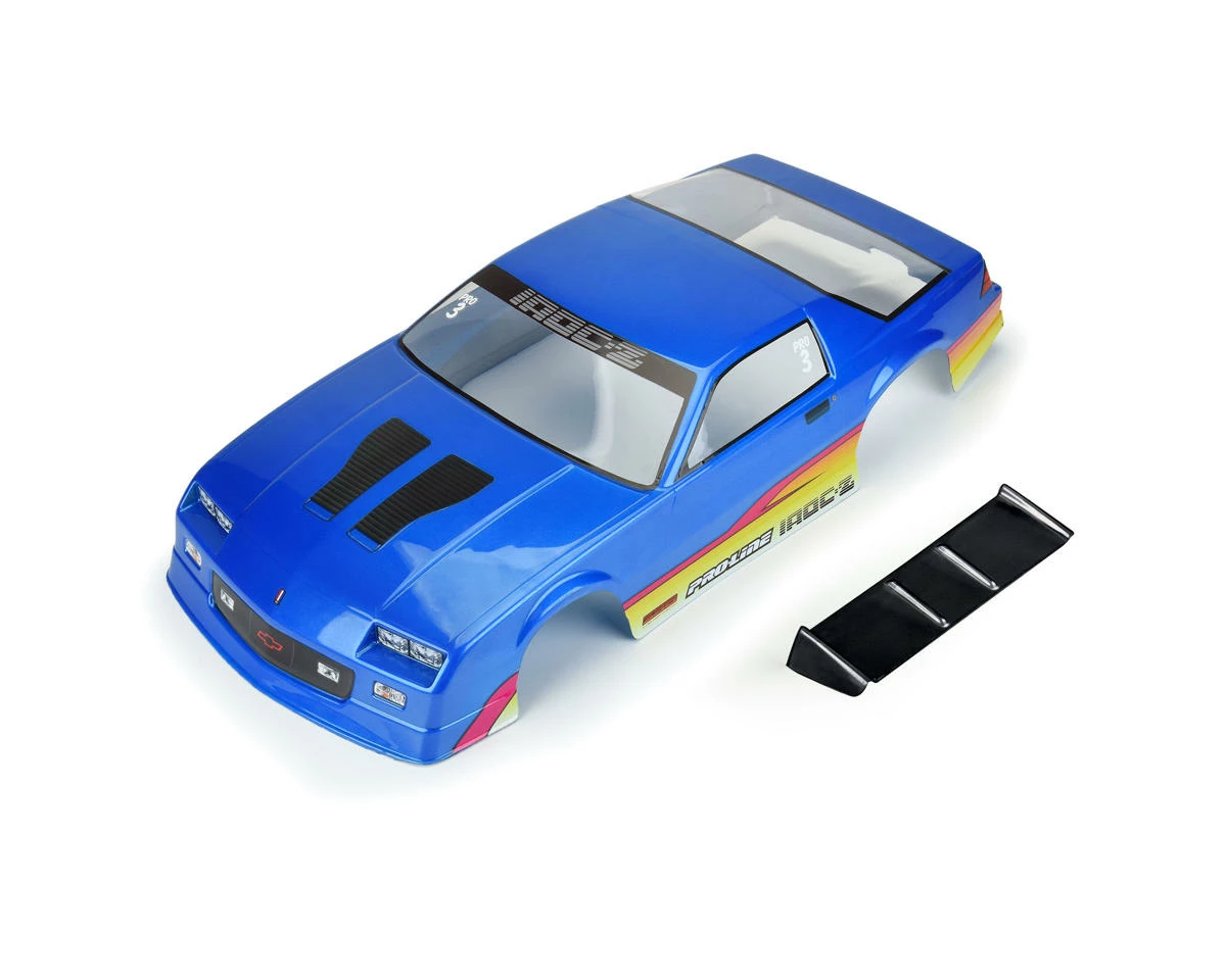PRO-LINE Losi 22S Drag 1985 Chevy Camaro IROC-Z Pre-Painted Pre-Cut Body Set (Blue) 4 PRO-LINE Losi 22S Drag 1985 Chevy Camaro IROC-Z Pre-Painted Pre-Cut Body Set (Blue) - Image 4