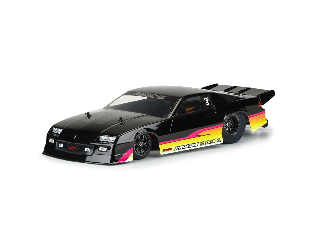 PRO-LINE Losi 22S Drag 1985 Chevy Camaro IROC-Z Pre-Painted Pre-Cut Body Set (Black) 6 PRO-LINE Losi 22S Drag 1985 Chevy Camaro IROC-Z Pre-Painted Pre-Cut Body Set (Black) - Image 6