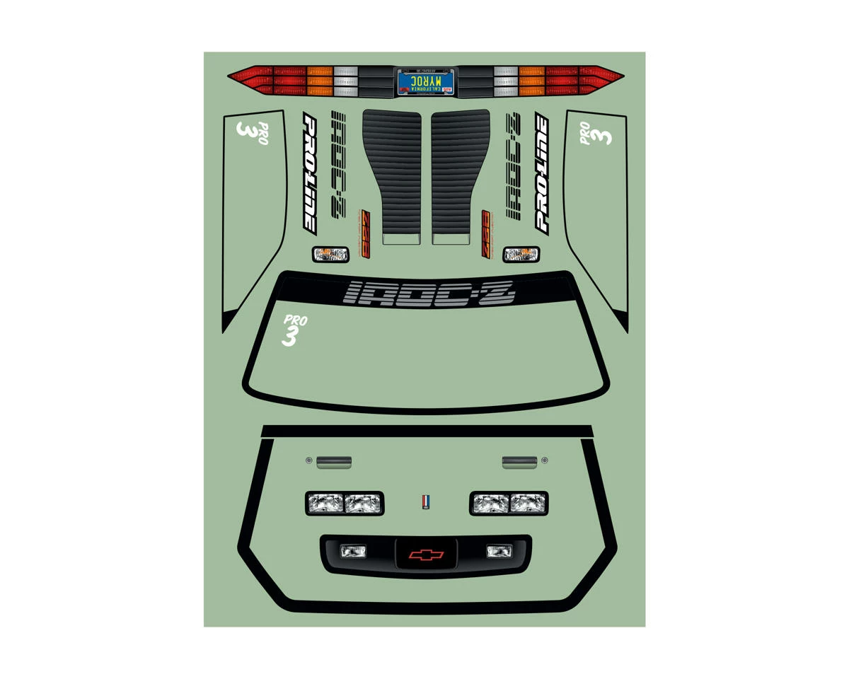 PRO-LINE Losi 22S Drag 1985 Chevy Camaro IROC-Z Pre-Cut Body Set (Clear) 6 PRO-LINE Losi 22S Drag 1985 Chevy Camaro IROC-Z Pre-Cut Body Set (Clear) - Image 6