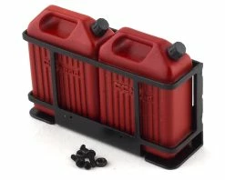 RC4WD CChand 1/10 Dual Portable Jerry Cans W/Mount (Red) (2)
