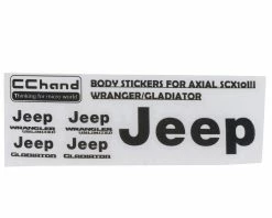 RC4WD Axial SCX10 III Jeep Gladiator Decal Sheet (Silver)
