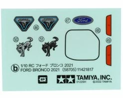 Tamiya 2021 Ford Bronco 1/10 Body W/Parts Set (Clear) -Kyosho Shop tam51687 6