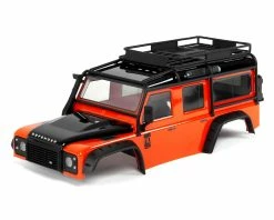 Traxxas TRX-4 Land Rover Defender Pre-Painted Body W/Exocage (Orange)