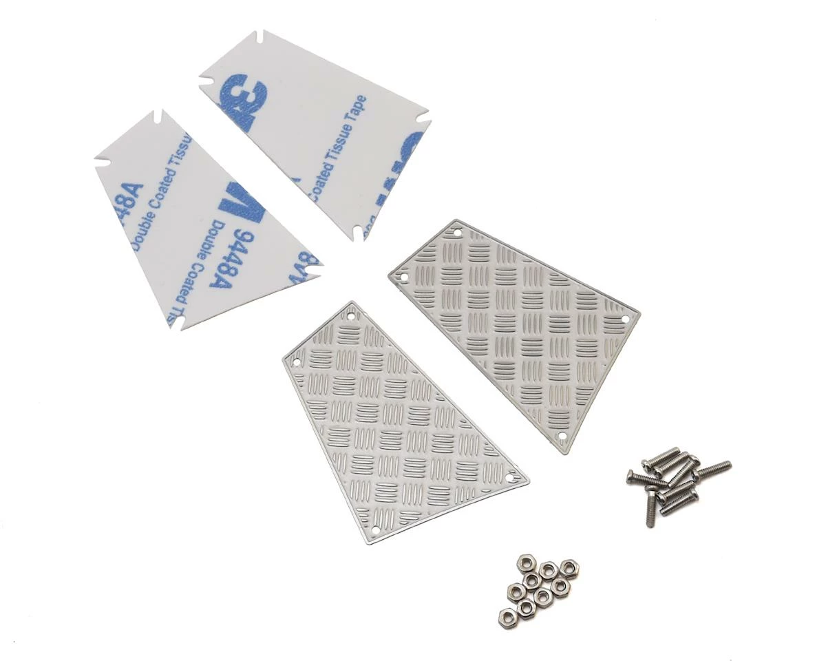 YEAH RACING Traxxas TRX-4 Stainless Steel Diamond Plate Rear Side Panels 1 YEAH RACING Traxxas TRX-4 Stainless Steel Diamond Plate Rear Side Panels
