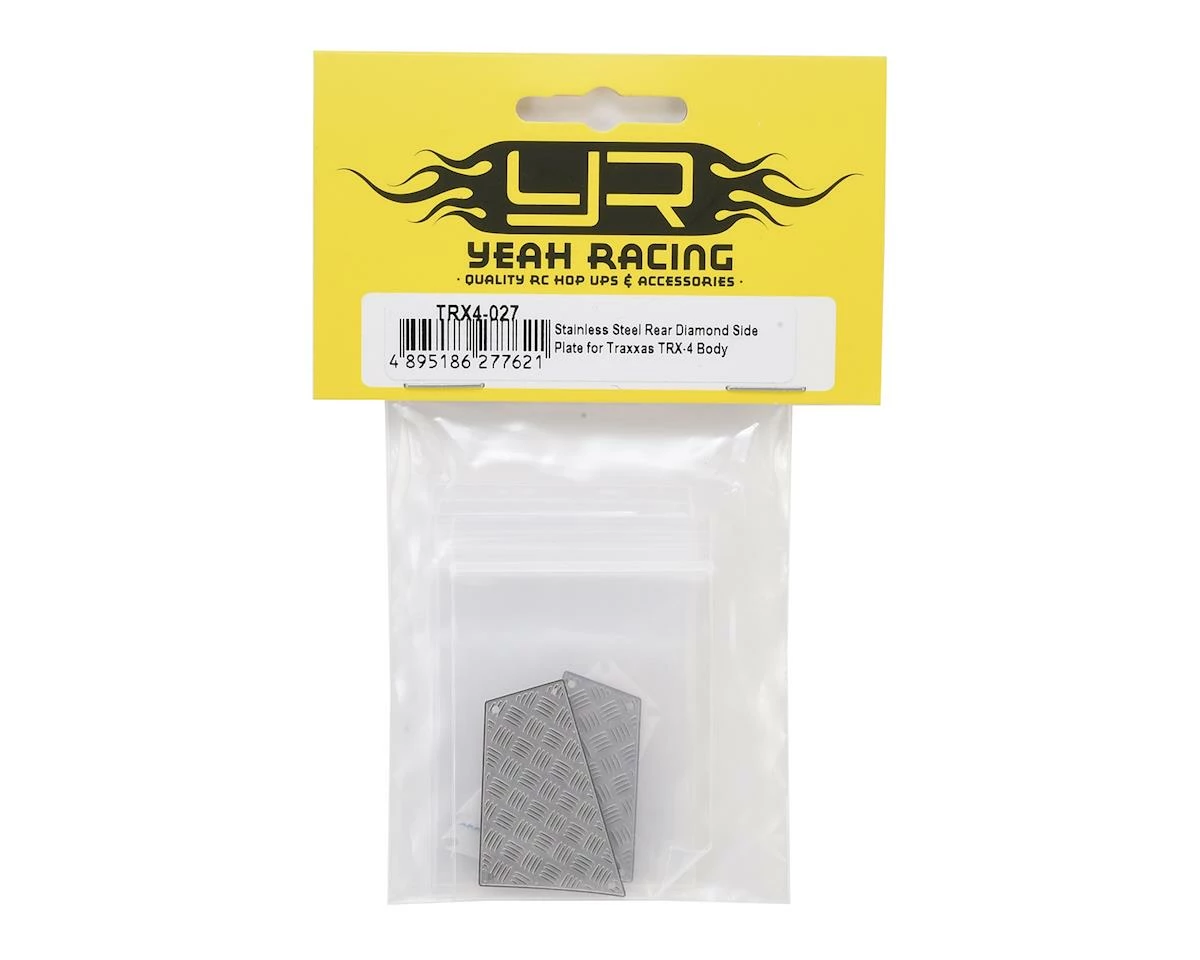 YEAH RACING Traxxas TRX-4 Stainless Steel Diamond Plate Rear Side Panels 2 YEAH RACING Traxxas TRX-4 Stainless Steel Diamond Plate Rear Side Panels - Image 2