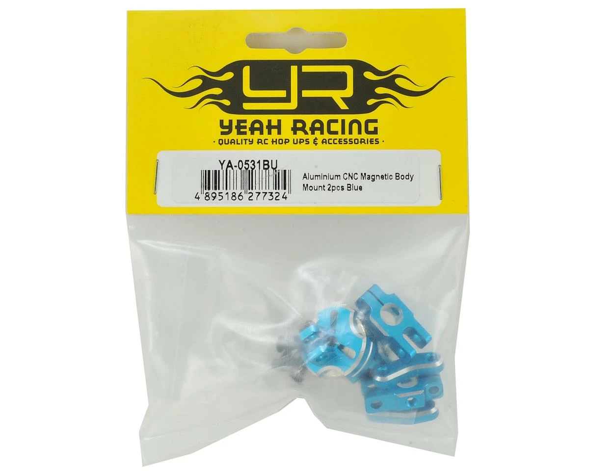 YEAH RACING Aluminum CNC Magnetic Invisible Body Mount (Blue) 2 YEAH RACING Aluminum CNC Magnetic Invisible Body Mount (Blue) - Image 2