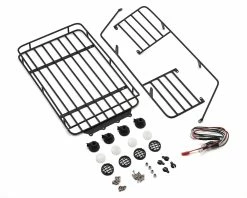 YEAH RACING Metal Roll Cage W/Roof Rack & LED Light (AXID9060)